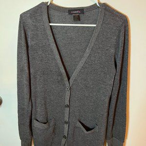 Closet Closing 4/$15 Large Grey Button Boyfriends' Cardigan - Light-weight